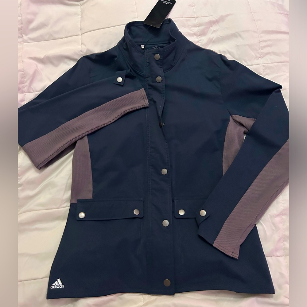 Adidas unisex longsleeve Tracy Gray M Full Zip Jacket Lightweight climaproof NWT
